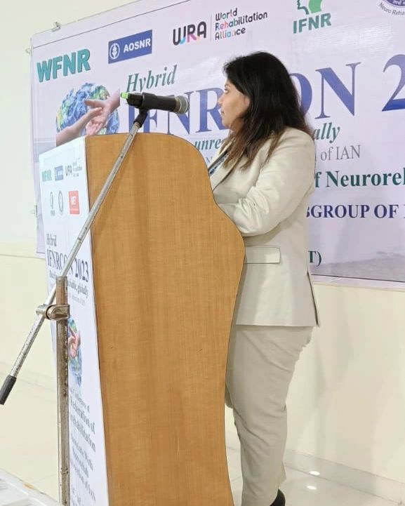 Speaker Faculty – “Indian Federation of Neuro- Rehabilitation Conference 2023”.