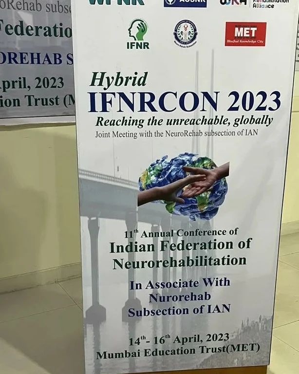 Speaker Faculty – “Indian Federation of Neuro- Rehabilitation Conference 2023”.